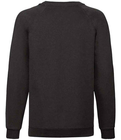 Fruit of the Loom Kids Classic Raglan Sweatshirt - Black (SS8B)