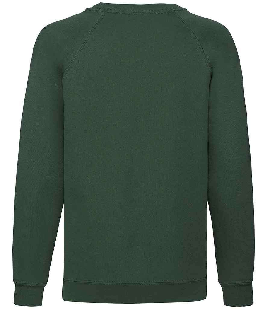 Fruit of the Loom Kids Classic Raglan Sweatshirt - Bottle Green (SS8B)