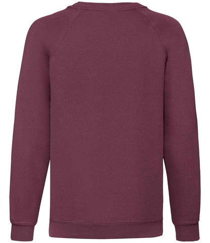Fruit of the Loom Kids Classic Raglan Sweatshirt - Burgundy (SS8B)