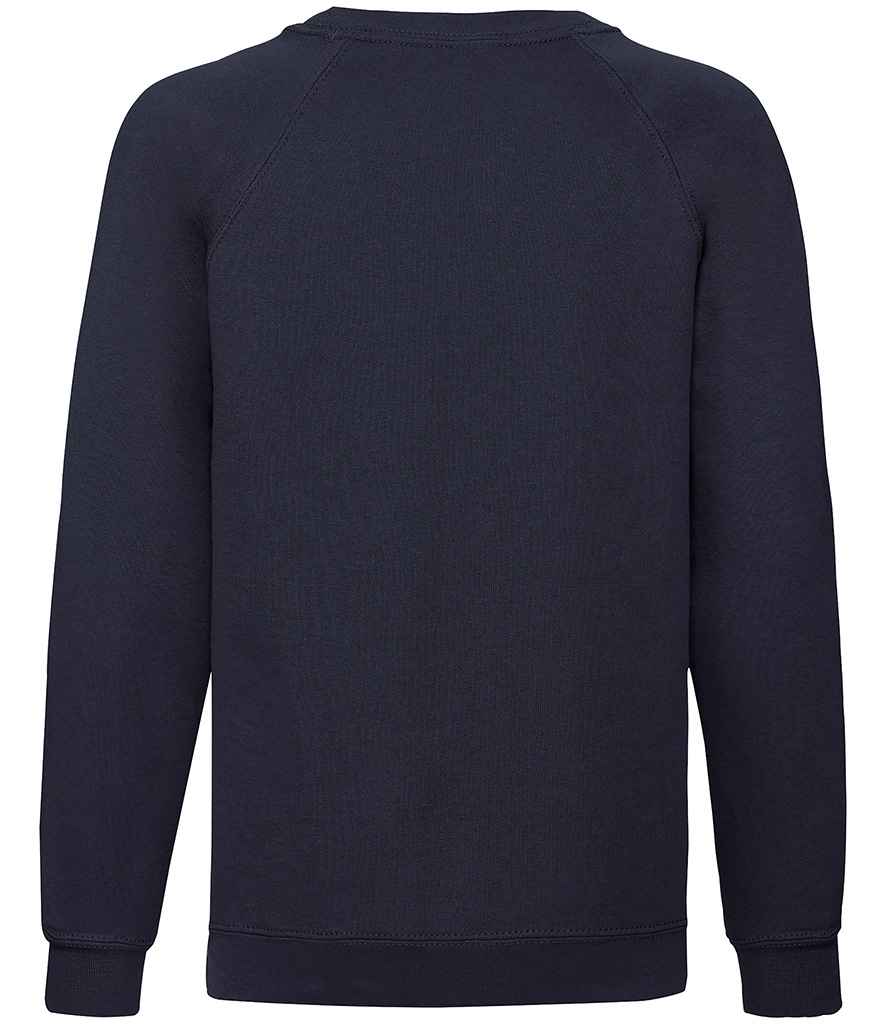 Fruit of the Loom Kids Classic Raglan Sweatshirt - Deep Navy (SS8B)