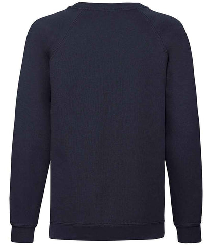Fruit of the Loom Kids Classic Raglan Sweatshirt - Deep Navy (SS8B)
