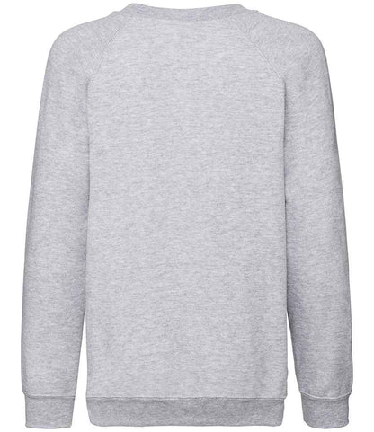 Fruit of the Loom Kids Classic Raglan Sweatshirt - Heather Grey (SS8B)