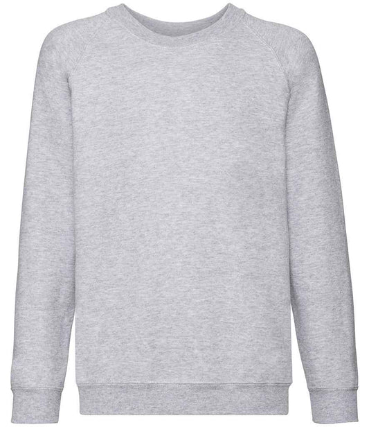 Fruit of the Loom Kids Classic Raglan Sweatshirt - Heather Grey (SS8B)