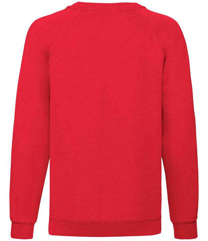 Fruit of the Loom Kids Classic Raglan Sweatshirt - Red (SS8B)