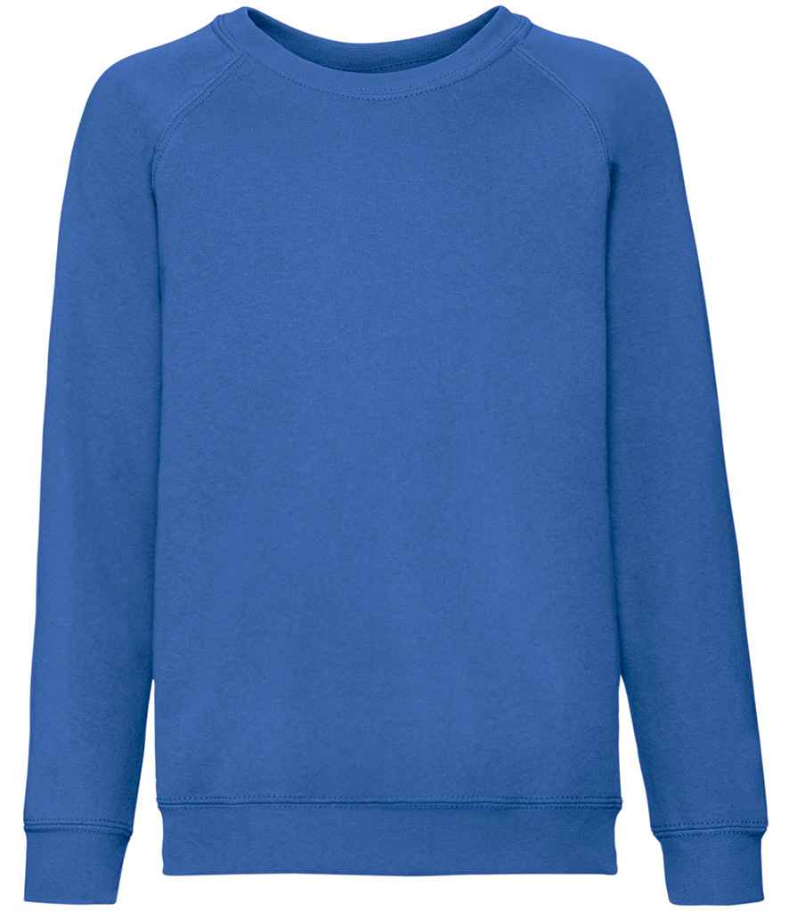 Fruit of the Loom Kids Classic Raglan Sweatshirt - Royal Blue (SS8B)