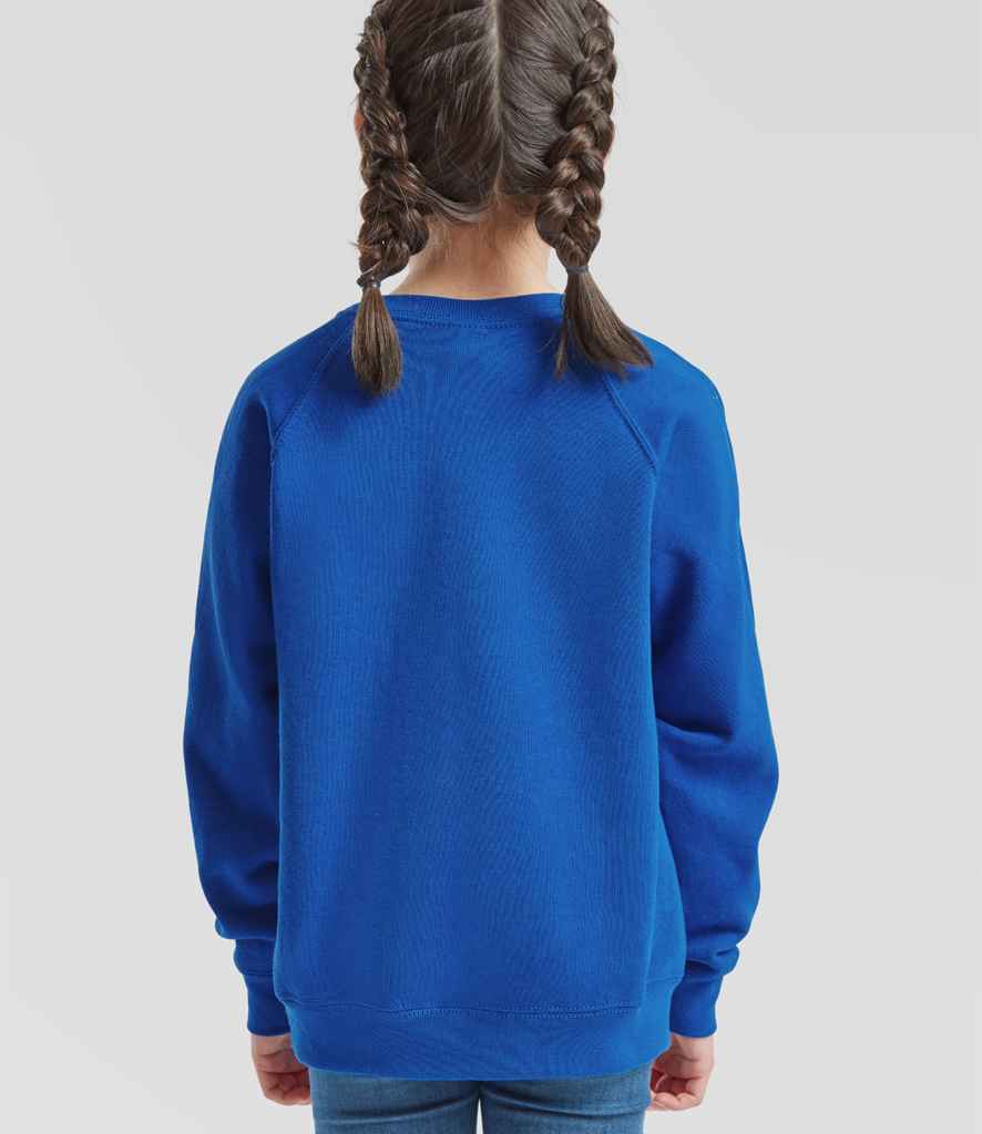 Fruit of the Loom Kids Classic Raglan Sweatshirt - Royal Blue (SS8B)