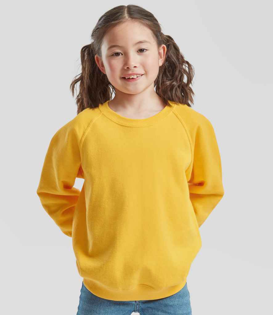 Fruit of the Loom Kids Classic Raglan Sweatshirt - Sunflower (SS8B)
