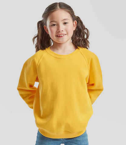 Fruit of the Loom Kids Classic Raglan Sweatshirt - Sunflower (SS8B)