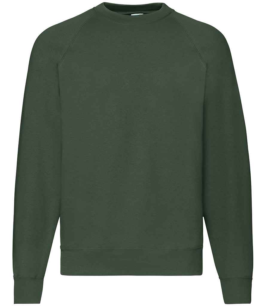 Fruit of the Loom Classic Raglan Sweatshirt - Bottle Green (SS8)