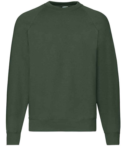 Fruit of the Loom Classic Raglan Sweatshirt - Bottle Green (SS8)