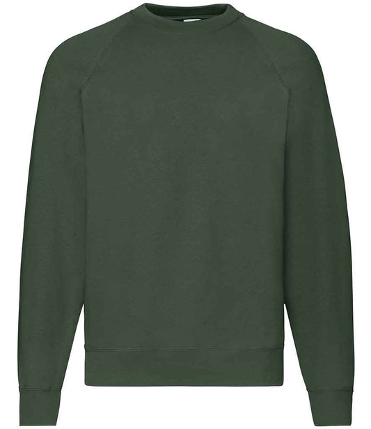 Fruit of the Loom Classic Raglan Sweatshirt - Bottle Green (SS8)