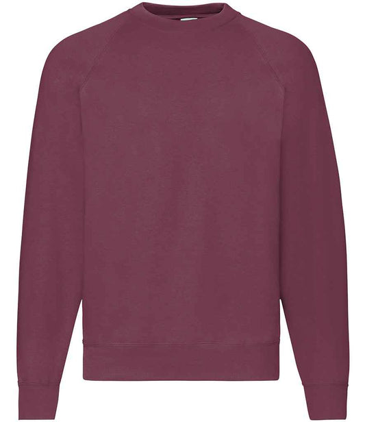 Fruit of the Loom Classic Raglan Sweatshirt - Burgundy (SS8)