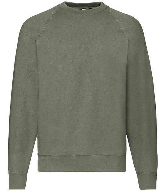 Fruit of the Loom Classic Raglan Sweatshirt - Classic Olive (SS8)