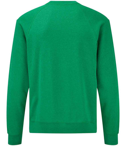 Fruit of the Loom Classic Raglan Sweatshirt - Heather Green (SS8)