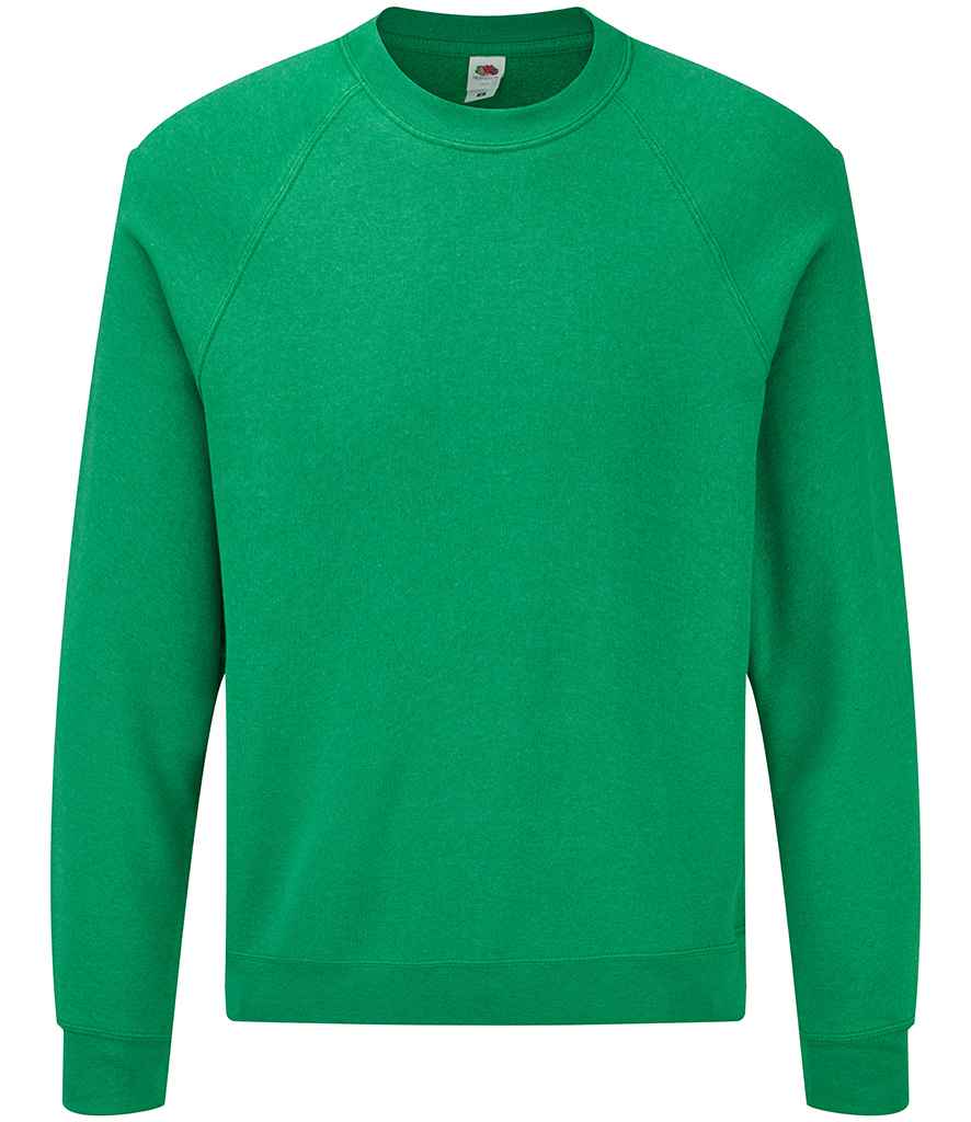 Fruit of the Loom Classic Raglan Sweatshirt - Heather Green (SS8)