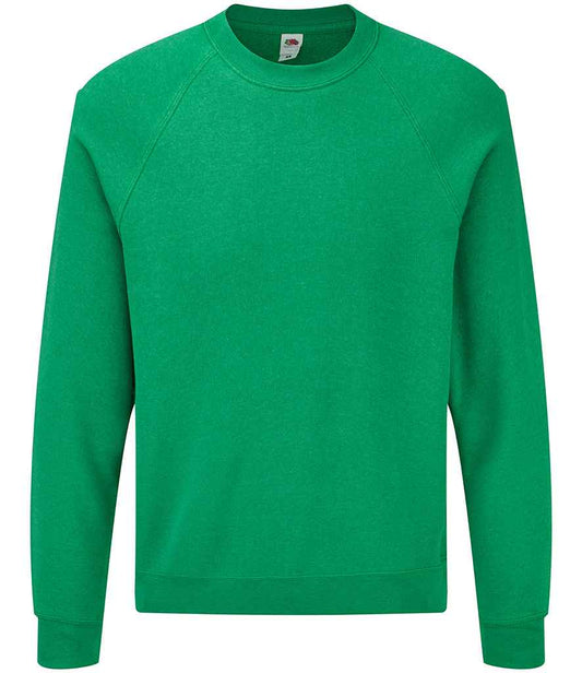Fruit of the Loom Classic Raglan Sweatshirt - Heather Green (SS8)