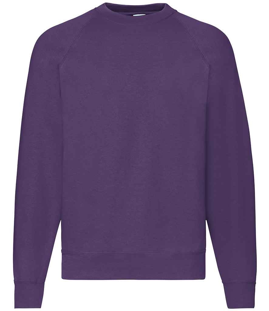 Fruit of the Loom Classic Raglan Sweatshirt - Purple (SS8)