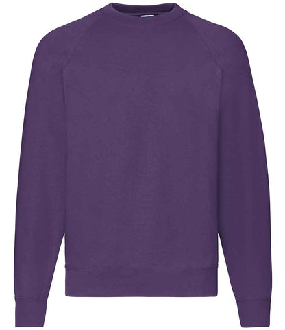 Fruit of the Loom Classic Raglan Sweatshirt - Purple (SS8)