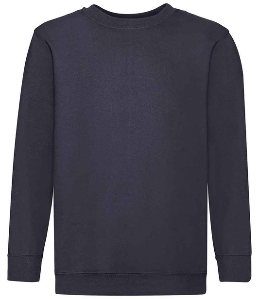 Fruit of the Loom Kids Classic Drop Shoulder Sweatshirt - Deep Navy (SS9B)
