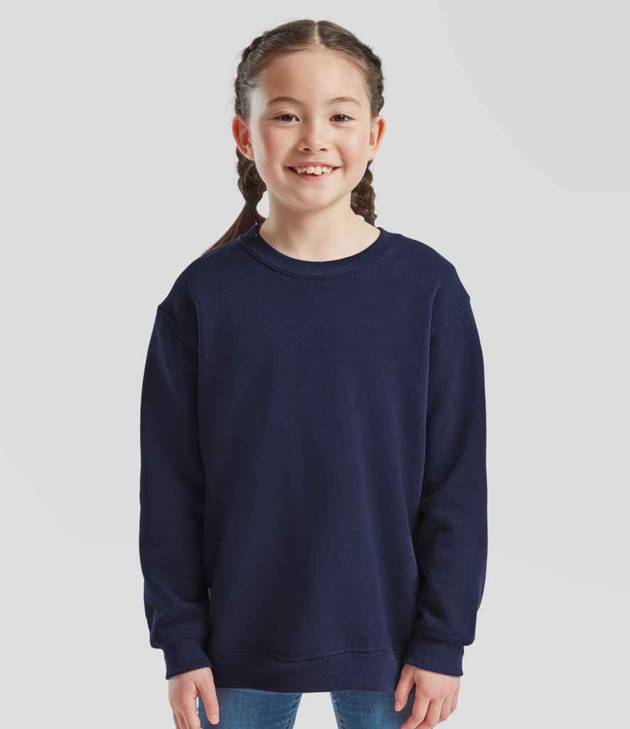 Fruit of the Loom Kids Classic Drop Shoulder Sweatshirt - Deep Navy (SS9B)