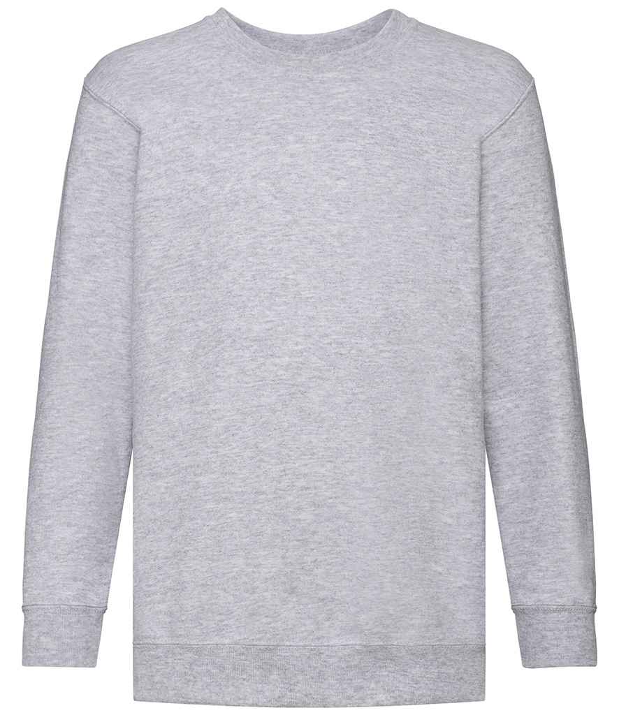 Fruit of the Loom Kids Classic Drop Shoulder Sweatshirt - Heather Grey (SS9B)