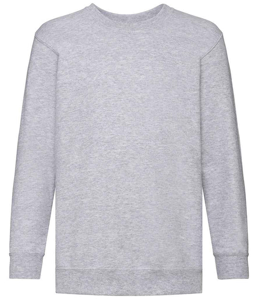 Fruit of the Loom Kids Classic Drop Shoulder Sweatshirt - Heather Grey (SS9B)