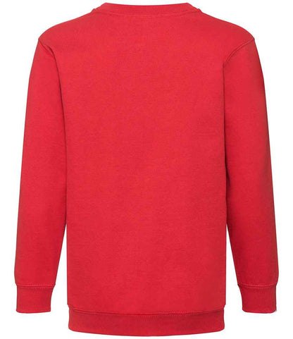 Fruit of the Loom Kids Classic Drop Shoulder Sweatshirt - Red (SS9B)