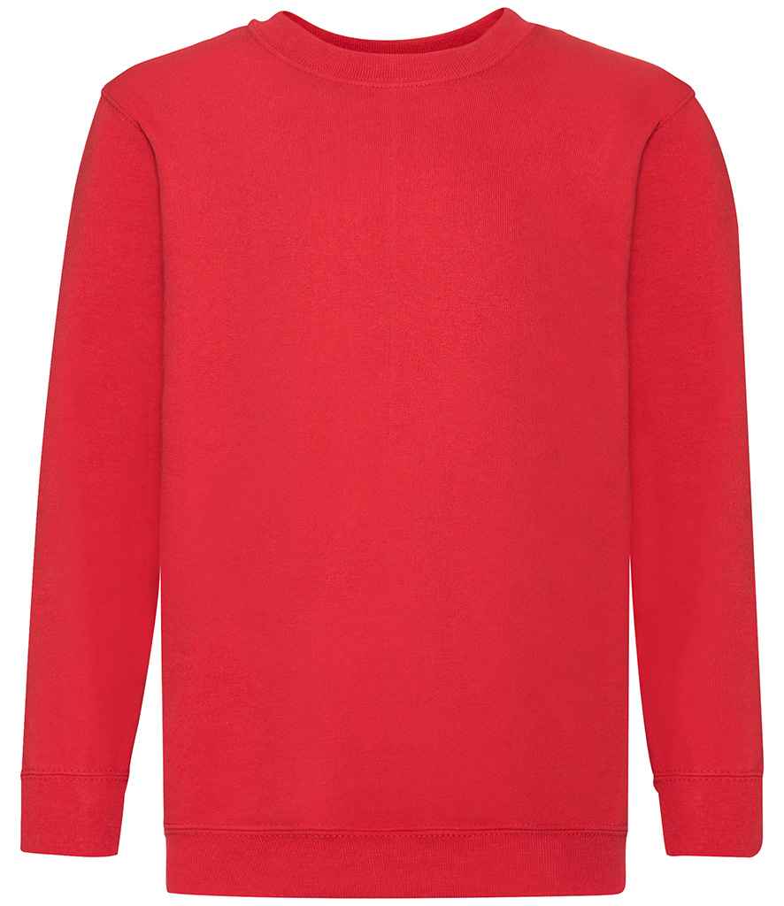 Fruit of the Loom Kids Classic Drop Shoulder Sweatshirt - Red (SS9B)