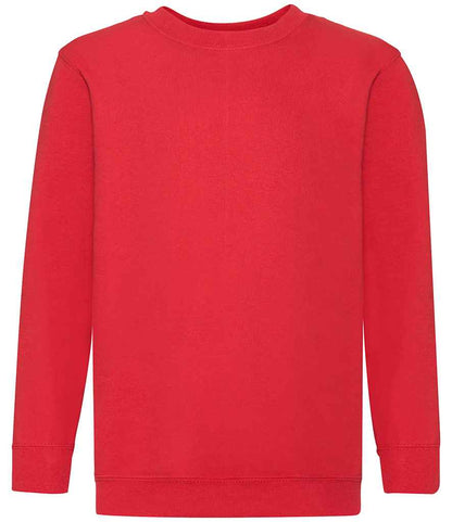 Fruit of the Loom Kids Classic Drop Shoulder Sweatshirt - Red (SS9B)