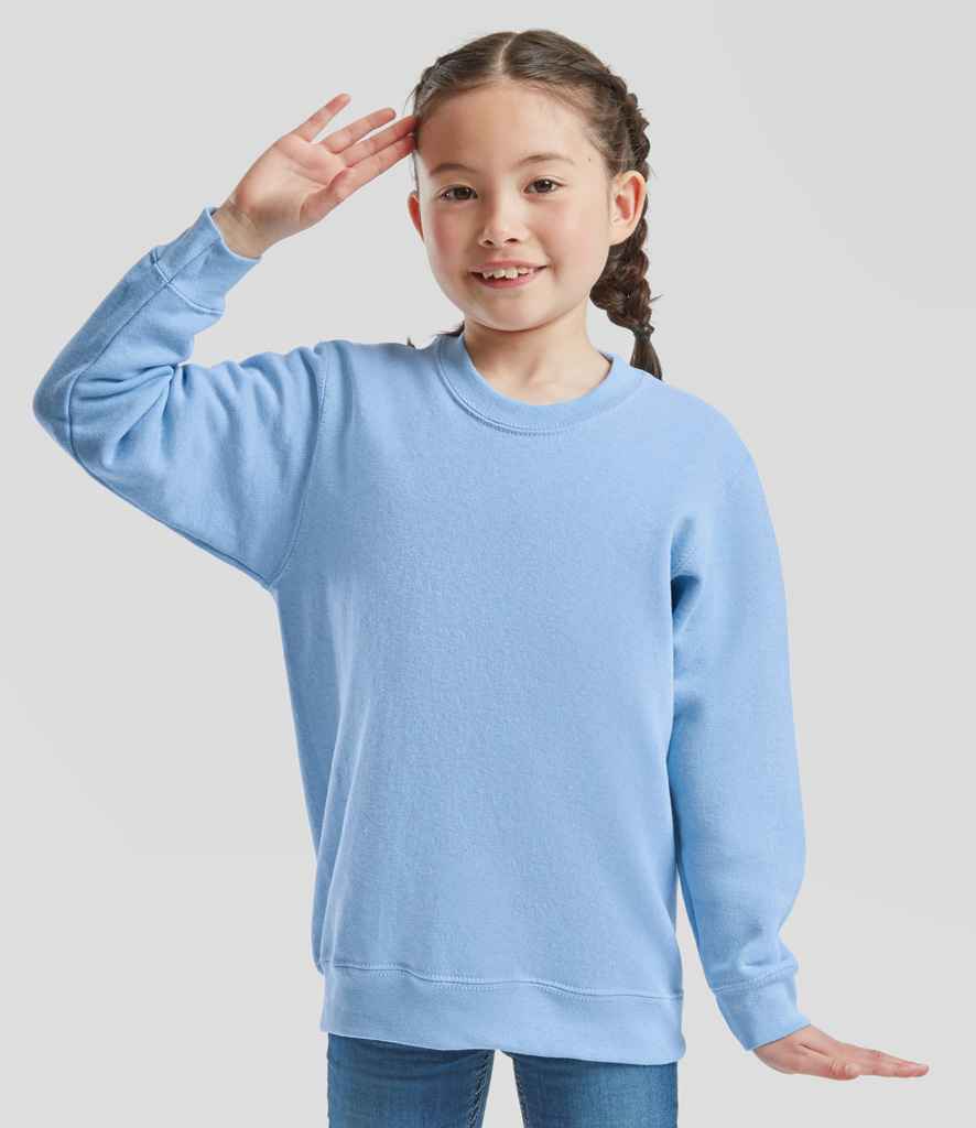 Fruit of the Loom Kids Classic Drop Shoulder Sweatshirt - Sky Blue (SS9B)