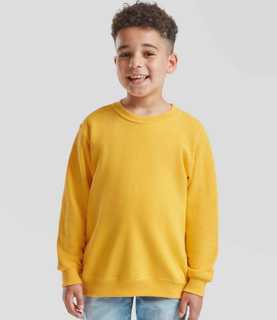 Fruit of the Loom Kids Classic Drop Shoulder Sweatshirt - Sunflower (SS9B)