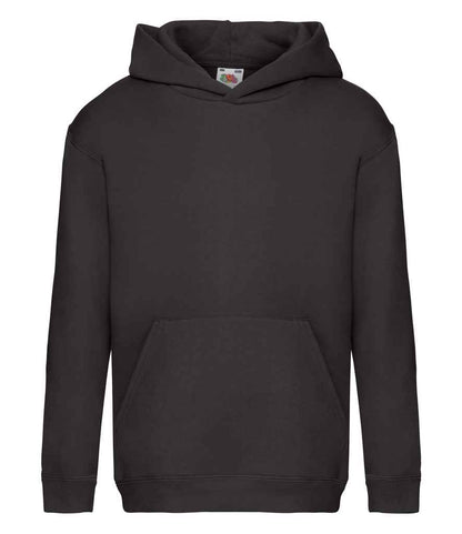 Fruit of the Loom Kids Premium Hooded Sweatshirt - Black (SSE14B)
