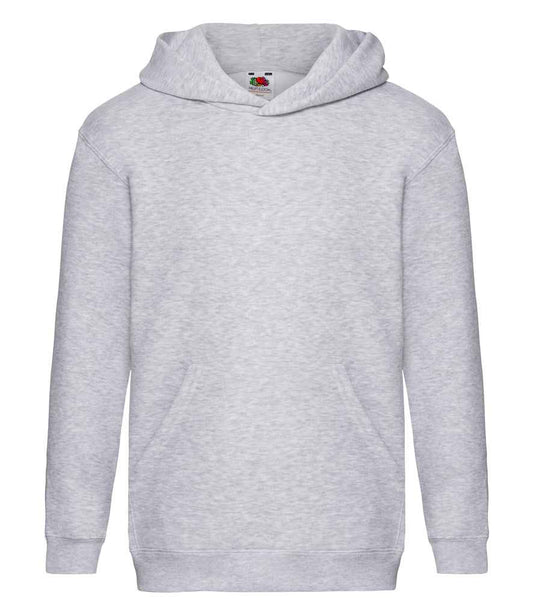 Fruit of the Loom Kids Premium Hooded Sweatshirt - Heather Grey (SSE14B)
