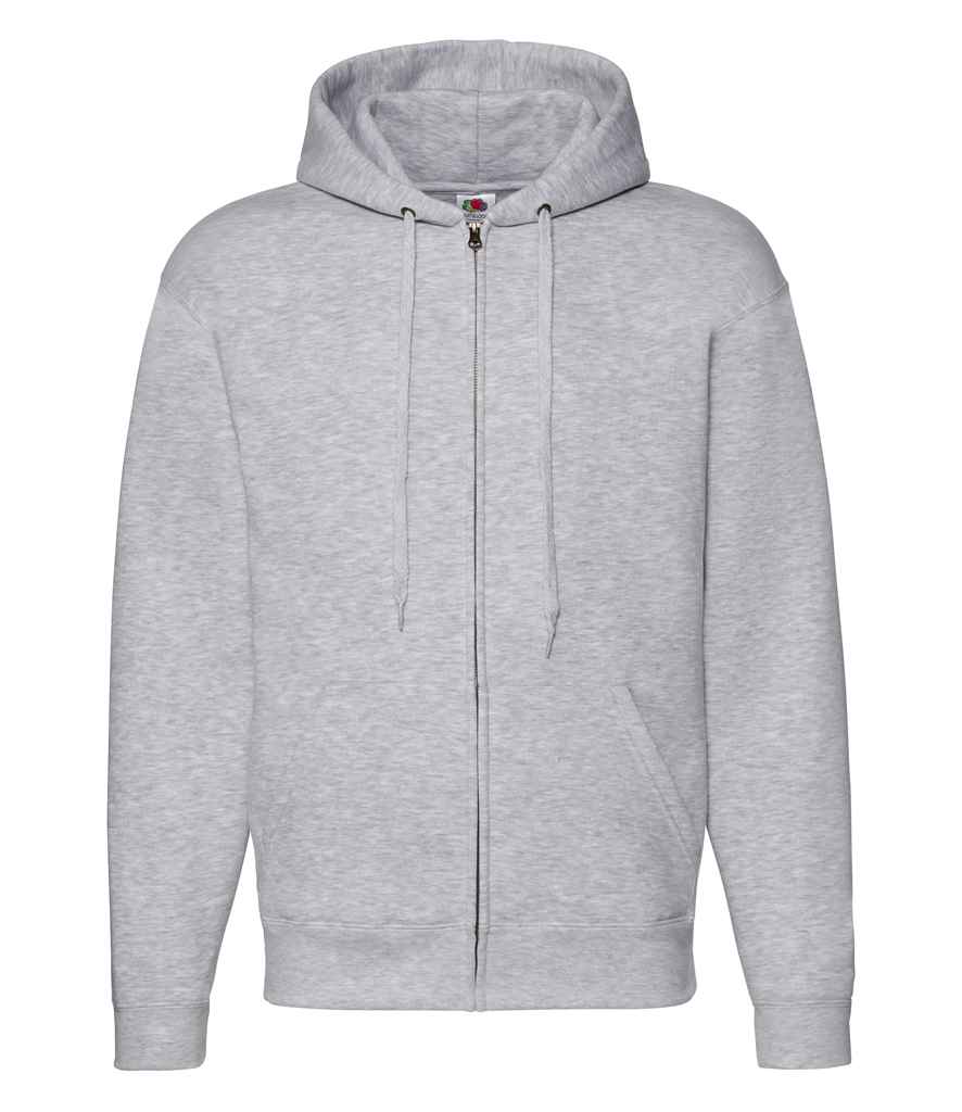 Fruit of the Loom Premium Zip Hooded Sweatshirt - Heather Grey (SSE16)