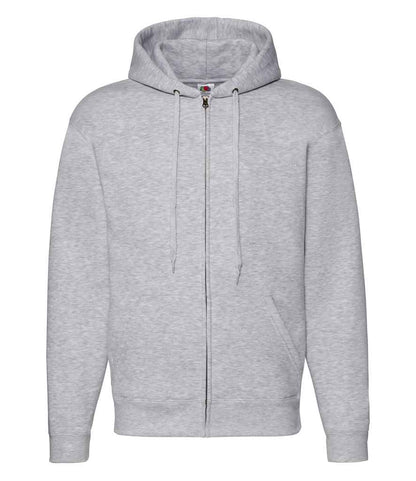 Fruit of the Loom Premium Zip Hooded Sweatshirt - Heather Grey (SSE16)