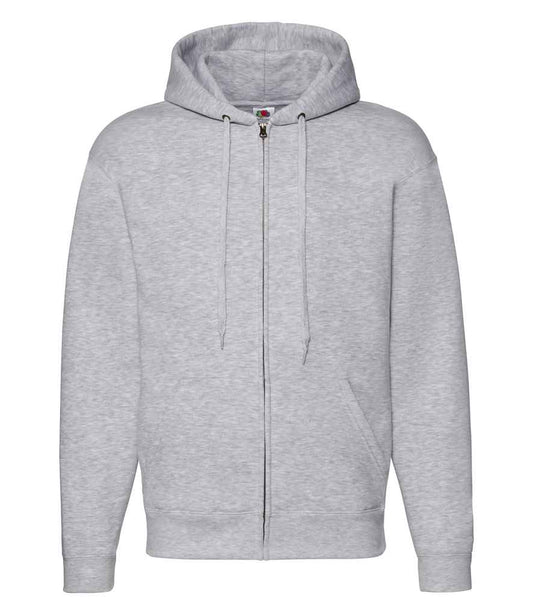 Fruit of the Loom Premium Zip Hooded Sweatshirt - Heather Grey (SSE16)