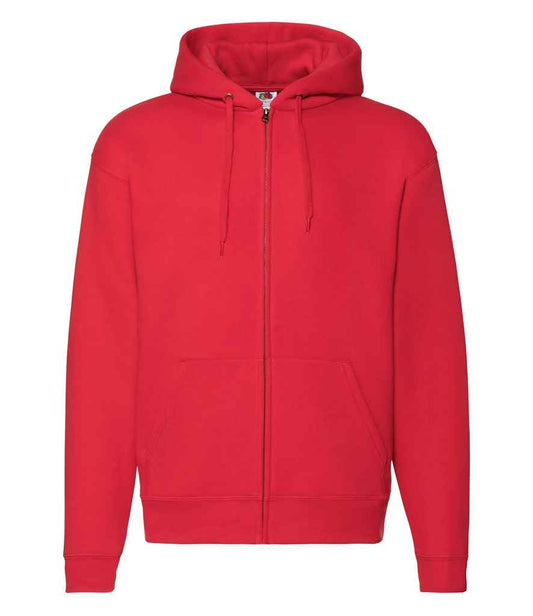 Fruit of the Loom Premium Zip Hooded Sweatshirt - Red (SSE16)