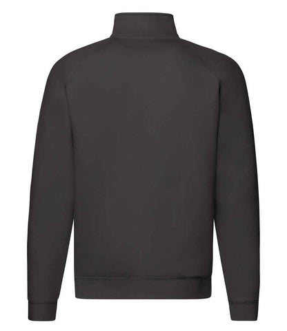 Fruit of the Loom Premium Zip Neck Sweatshirt - Black (SSE17)