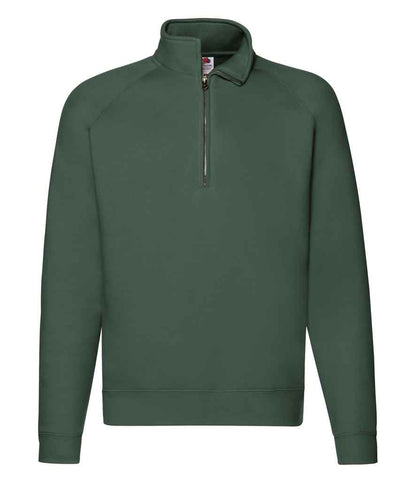 Fruit of the Loom Premium Zip Neck Sweatshirt - Bottle Green (SSE17)