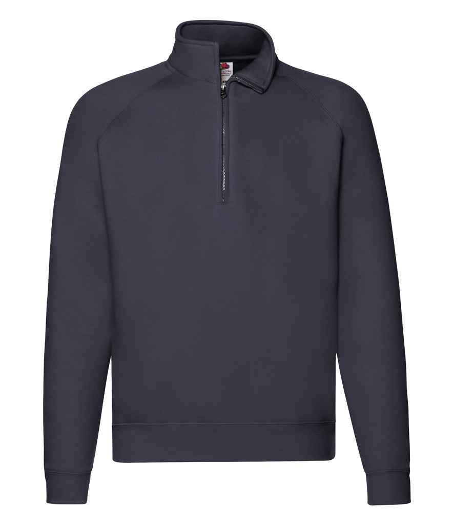 Fruit of the Loom Premium Zip Neck Sweatshirt - Deep Navy (SSE17)