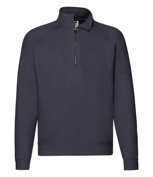 Fruit of the Loom Premium Zip Neck Sweatshirt - Deep Navy (SSE17)