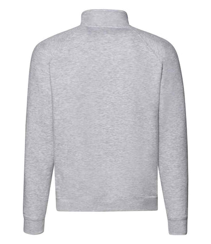 Fruit of the Loom Premium Zip Neck Sweatshirt - Heather Grey (SSE17)