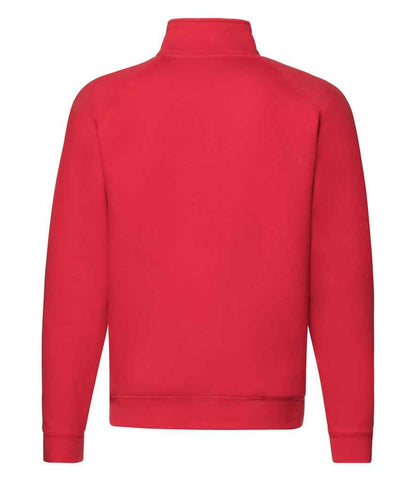 Fruit of the Loom Premium Zip Neck Sweatshirt - Red (SSE17)