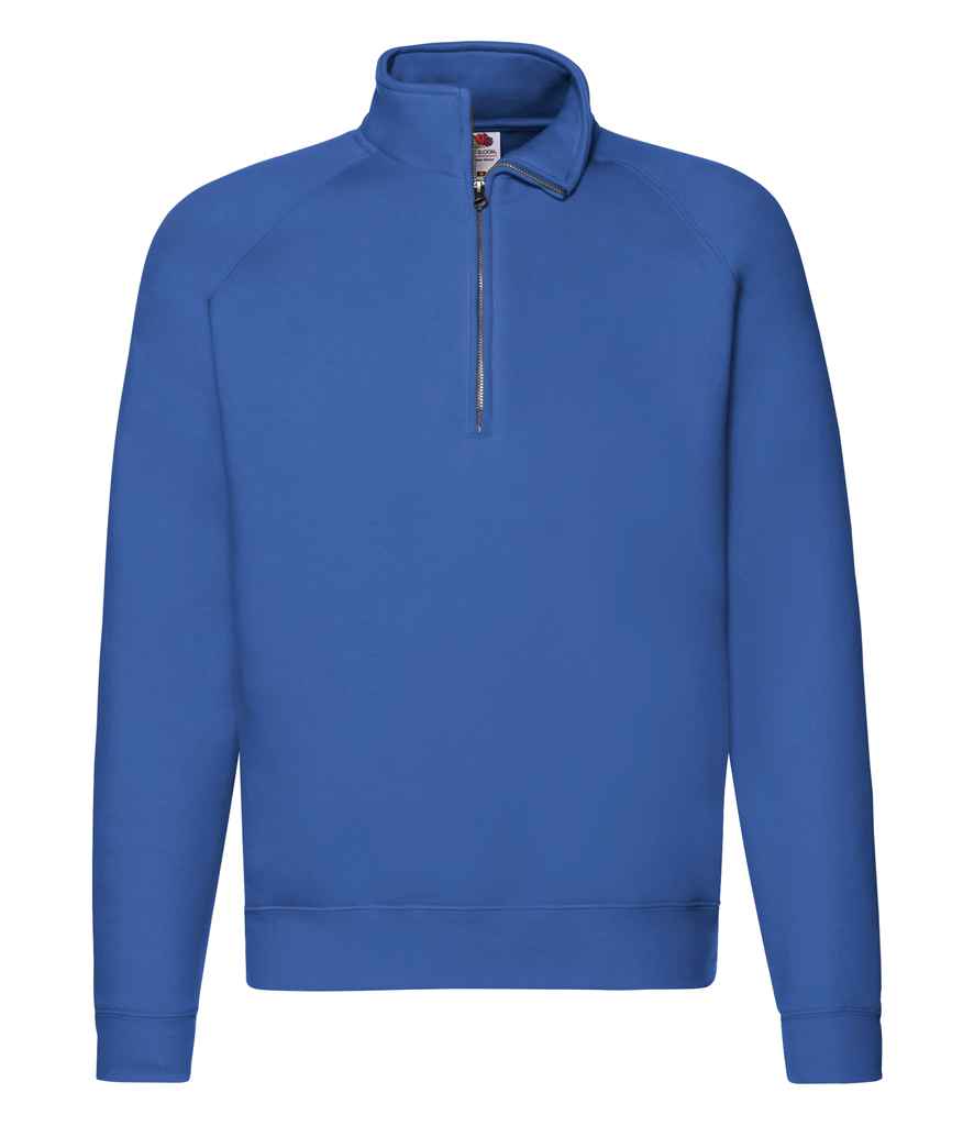 Fruit of the Loom Premium Zip Neck Sweatshirt - Royal Blue (SSE17)