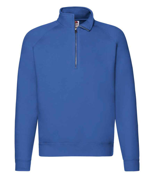 Fruit of the Loom Premium Zip Neck Sweatshirt - Royal Blue (SSE17)