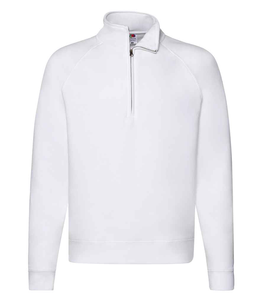 Fruit of the Loom Premium Zip Neck Sweatshirt - White (SSE17)