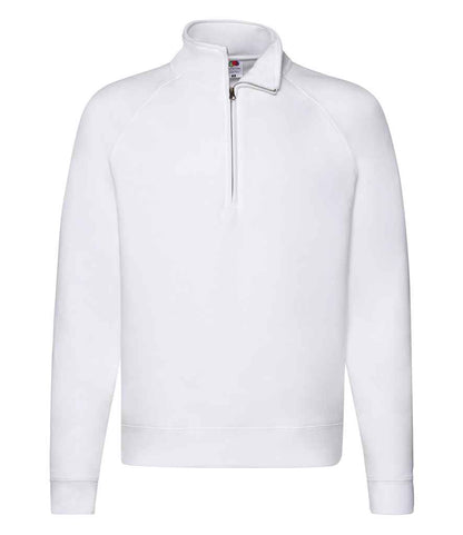 Fruit of the Loom Premium Zip Neck Sweatshirt - White (SSE17)