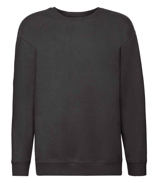 Fruit of the Loom Kids Premium Drop Shoulder Sweatshirt - Black (SSE9B)