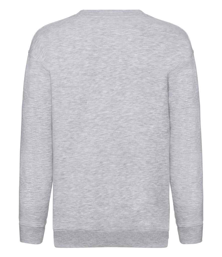 Fruit of the Loom Kids Premium Drop Shoulder Sweatshirt - Heather Grey (SSE9B)