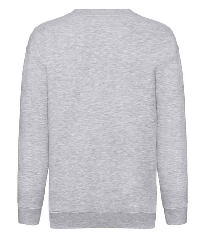 Fruit of the Loom Kids Premium Drop Shoulder Sweatshirt - Heather Grey (SSE9B)